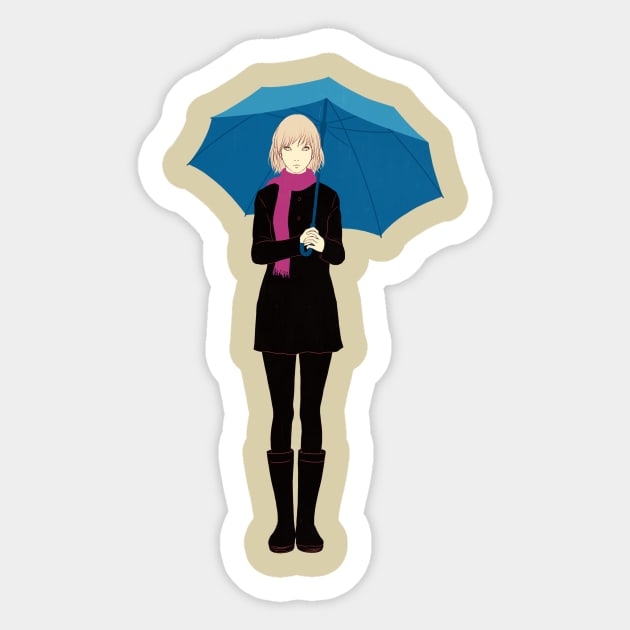 Blue Umbrella Sticker by saitmy